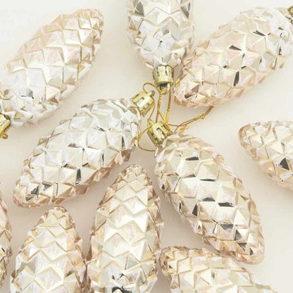 Julgran Kottboll 40 st champagne 4 x 9 cm Plast