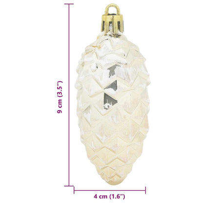 Julgran Kottboll 40 st champagne 4 x 9 cm Plast