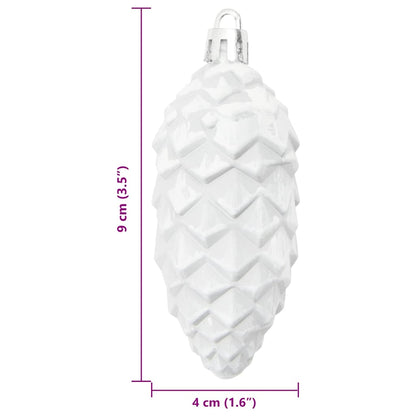 Julgran Kottboll 40 st Vit 4 x 9 cm Plast