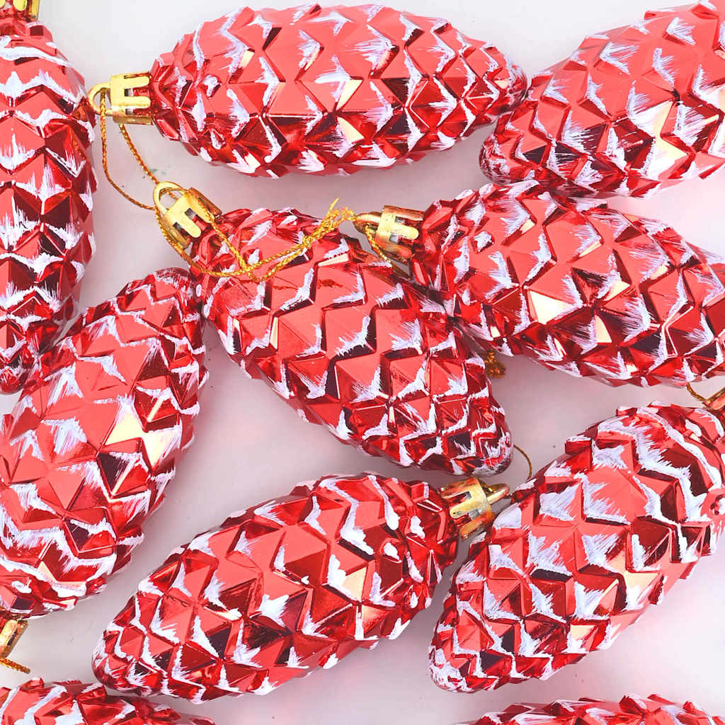Julgran Kottboll 40 st Röd 4 x 9 cm Plast