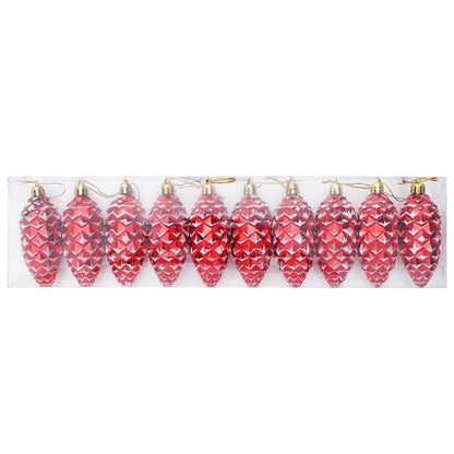 Julgran Kottboll 40 st Röd 4 x 9 cm Plast