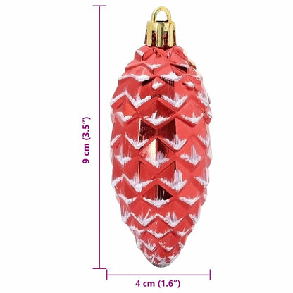 Julgran Kottboll 40 st Röd 4 x 9 cm Plast