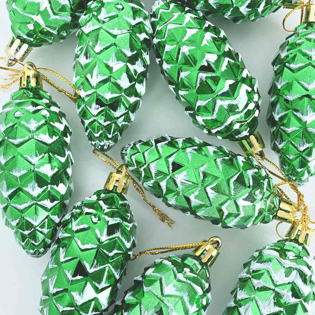 Julgran Kottboll 40 st Grön 4 x 9 cm Plast