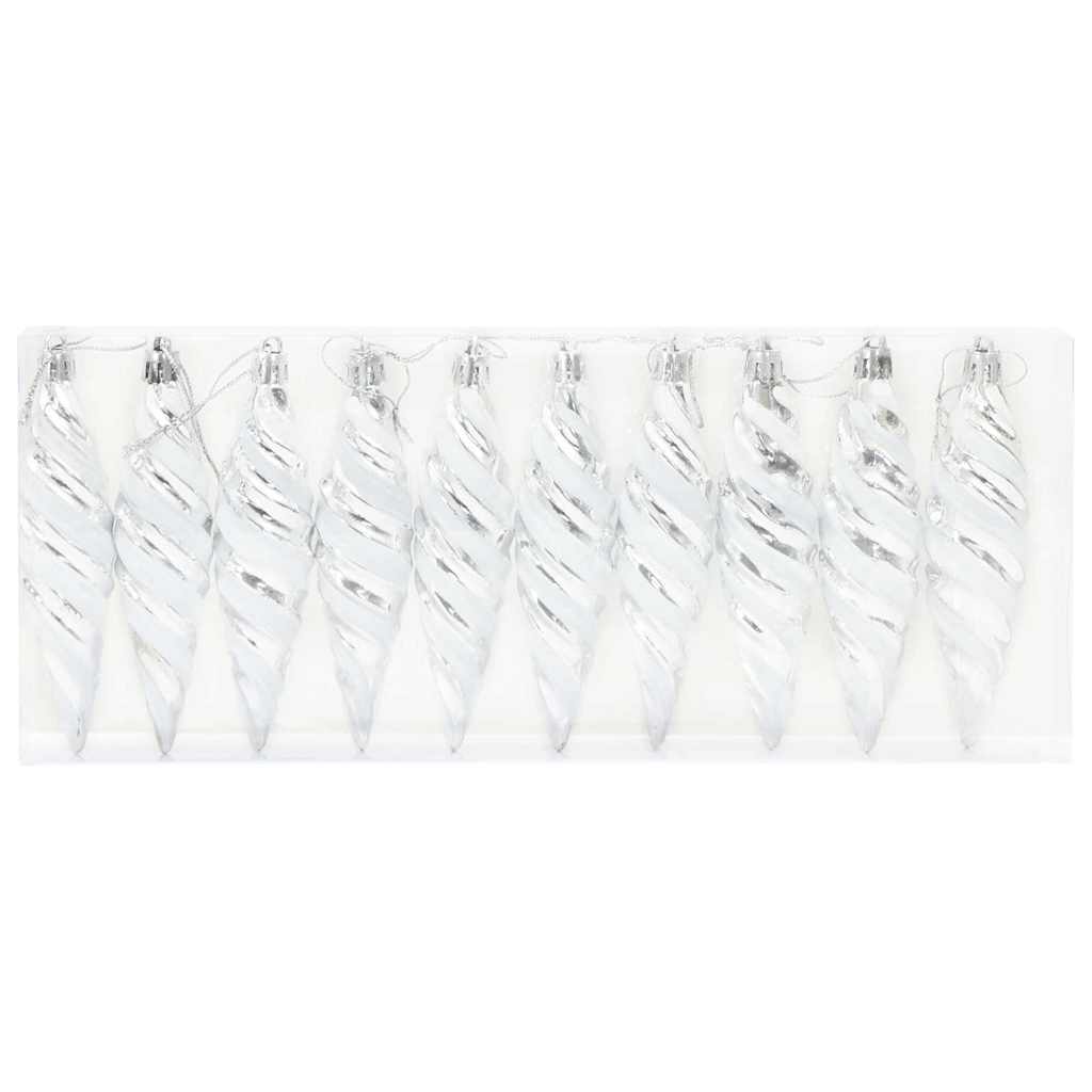 Jul Spiralformad Kula 40 st Silver 3 x 11 cm Plast