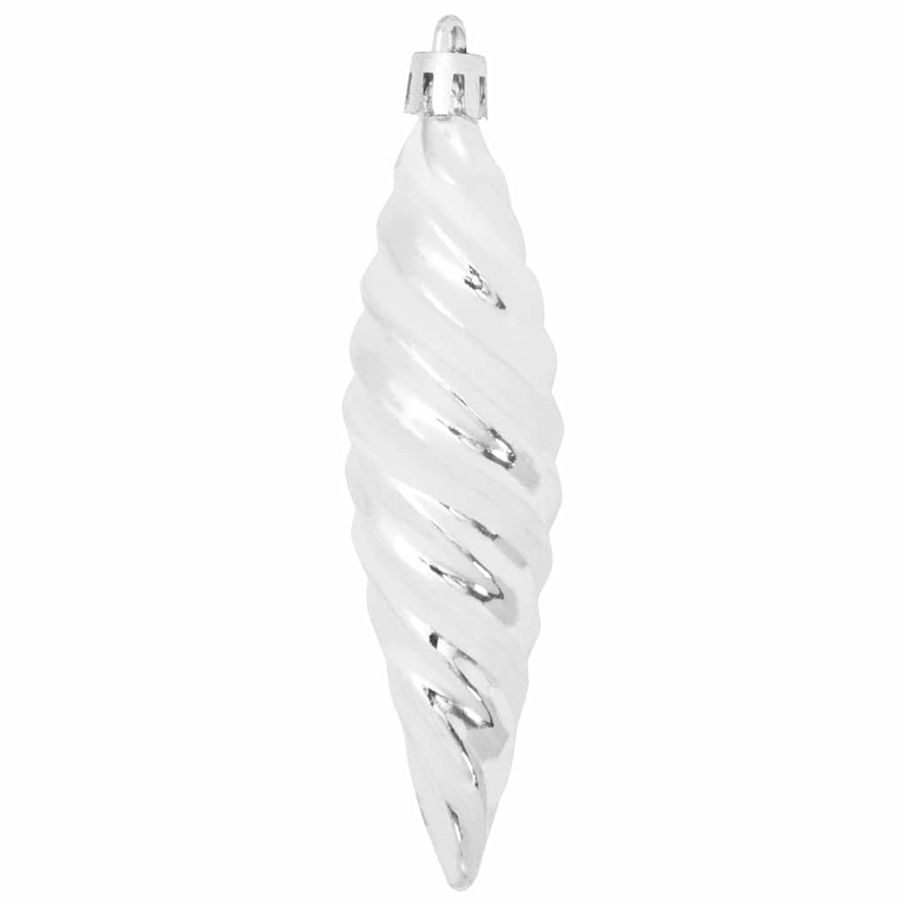 Jul Spiralformad Kula 40 st Silver 3 x 11 cm Plast