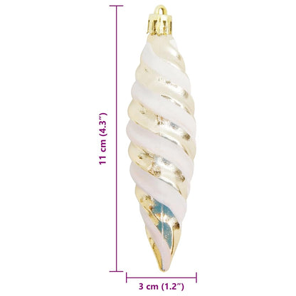 Jul Spiralformad Kula 40 st champagne 3 x 11 cm Plast