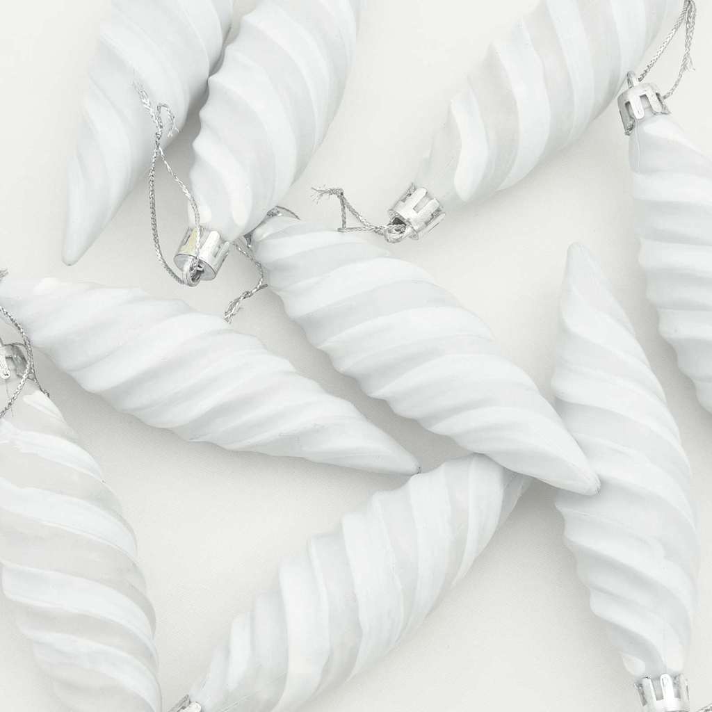 Jul Spiralformad Kula 40 st Vit 3 x 11 cm Plast