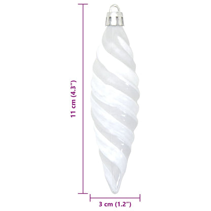Jul Spiralformad Kula 40 st Vit 3 x 11 cm Plast