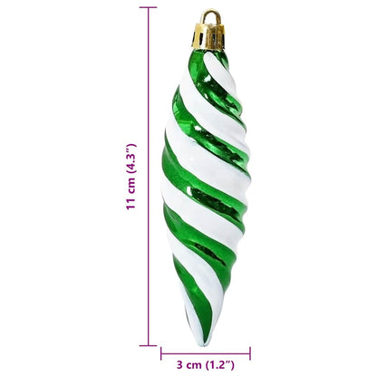 Jul Spiralformad Kula 40 st Grön 3 x 11 cm Plast