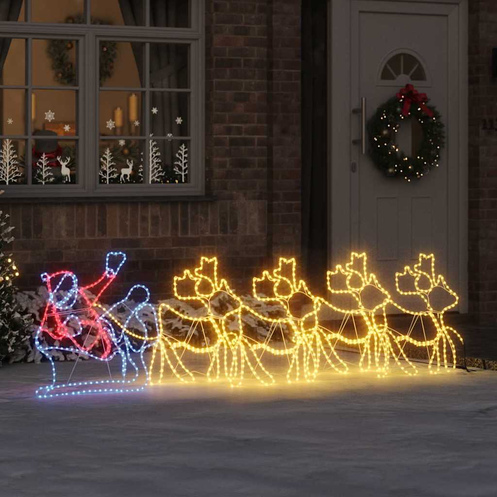 Juldekoration 1224 LED-lampor Flerfärgsdesign 69 x 79 cm PVC