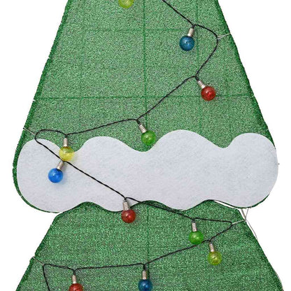Belyst julgran med 3 presentlådor 2D varm vit Flerfärgsdesign