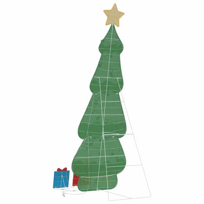 Belyst julgran med 3 presentlådor 2D varm vit Flerfärgsdesign