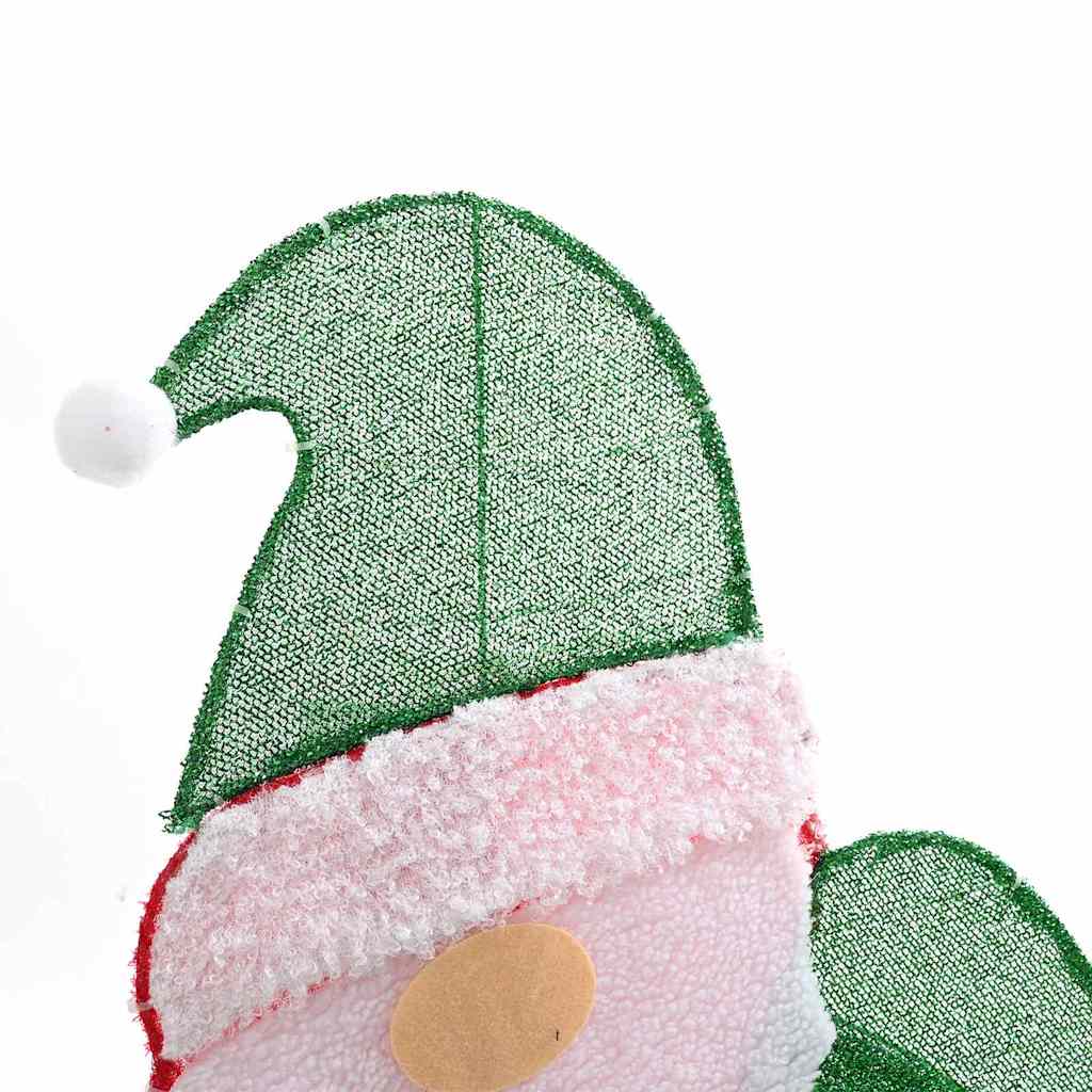 Belyst jultomte 60 LED-lampor Varmvit 70 x 62 cm Glittertyg