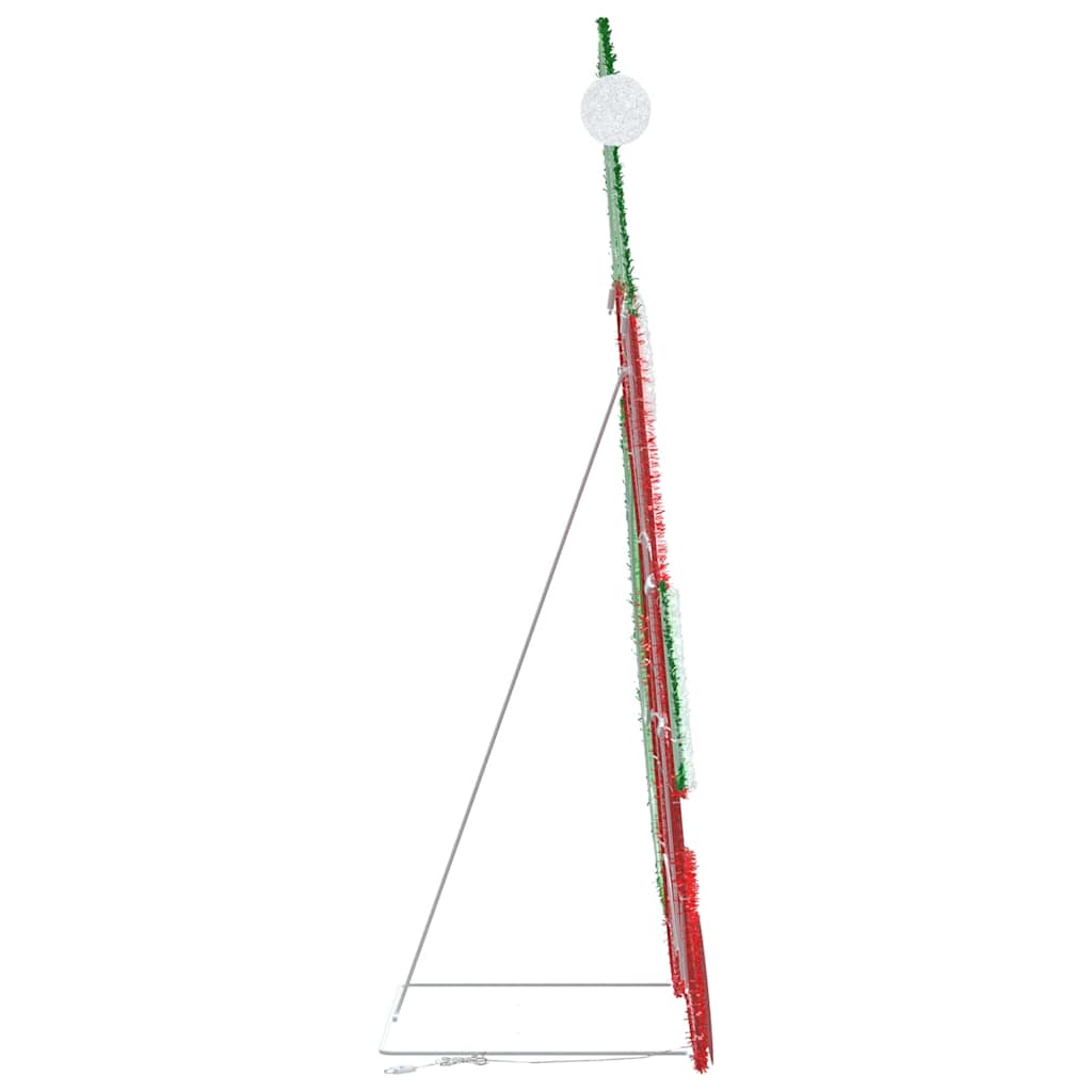 Belyst jultomte 60 LED-lampor Varmvit 70 x 62 cm Glittertyg