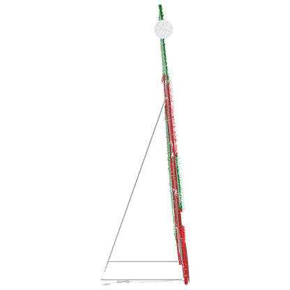 Belyst jultomte 60 LED-lampor Varmvit 70 x 62 cm Glittertyg