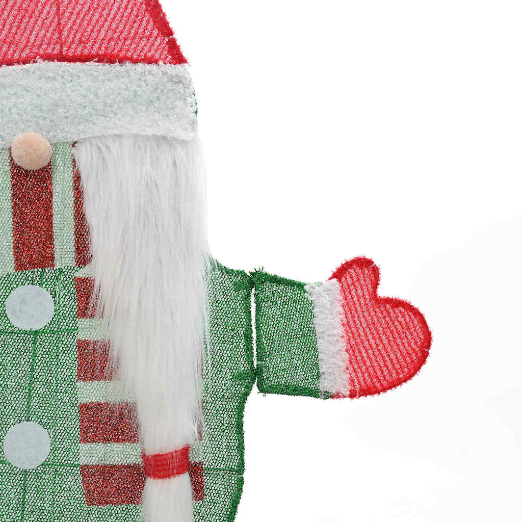 Belyst Tomte 60 LED-lampor Varmvit 71 x 64 cm Glittertyg