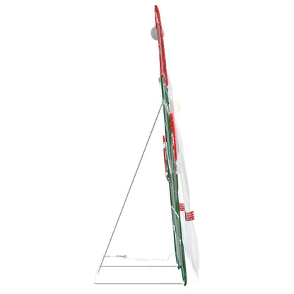 Belyst Tomte 60 LED-lampor Varmvit 71 x 64 cm Glittertyg