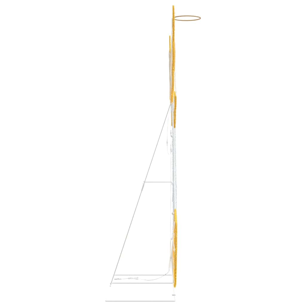 Belyst Vinkel LED-lampor Varmvit 116 x 29 x 158.5 cm Polyester