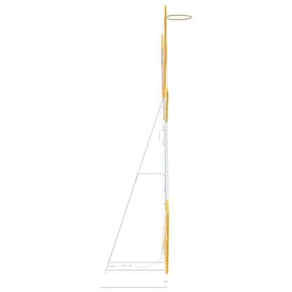 Belyst Vinkel LED-lampor Varmvit 116 x 29 x 158.5 cm Polyester