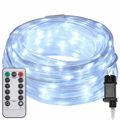 Ljuslina med 240 LED-lampor Kall Vit 10 m PVC