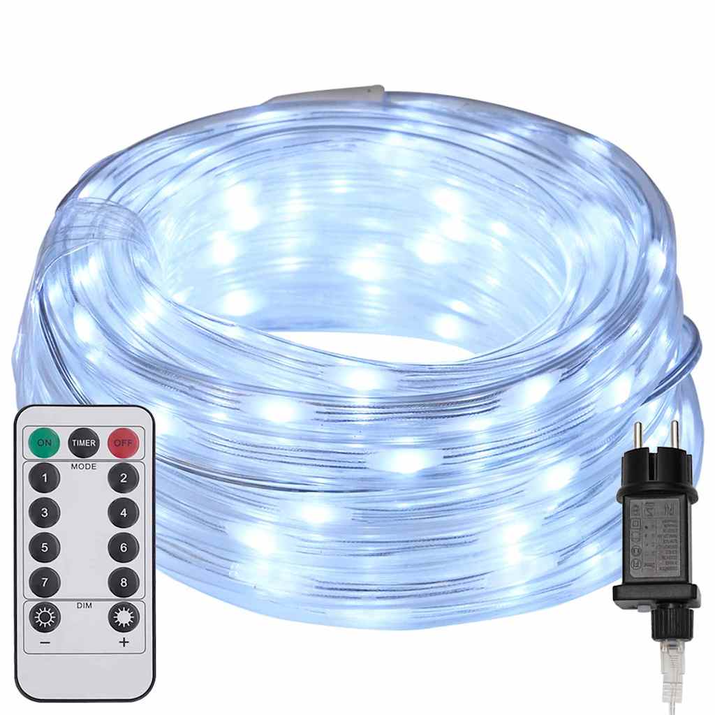 Ljuslina med 1200 LED-lampor Kall Vit 50 m PVC