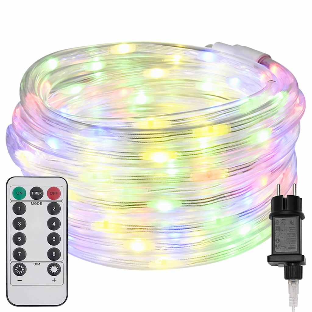 Ljuslina med 240 LED-lampor Flerfärgsdesign 10 m PVC
