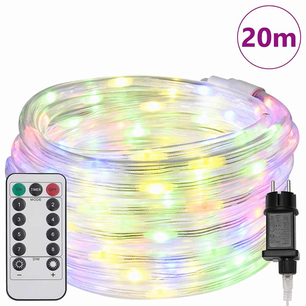 Ljuslina med 480 LED-lampor Flerfärgsdesign 20 m PVC