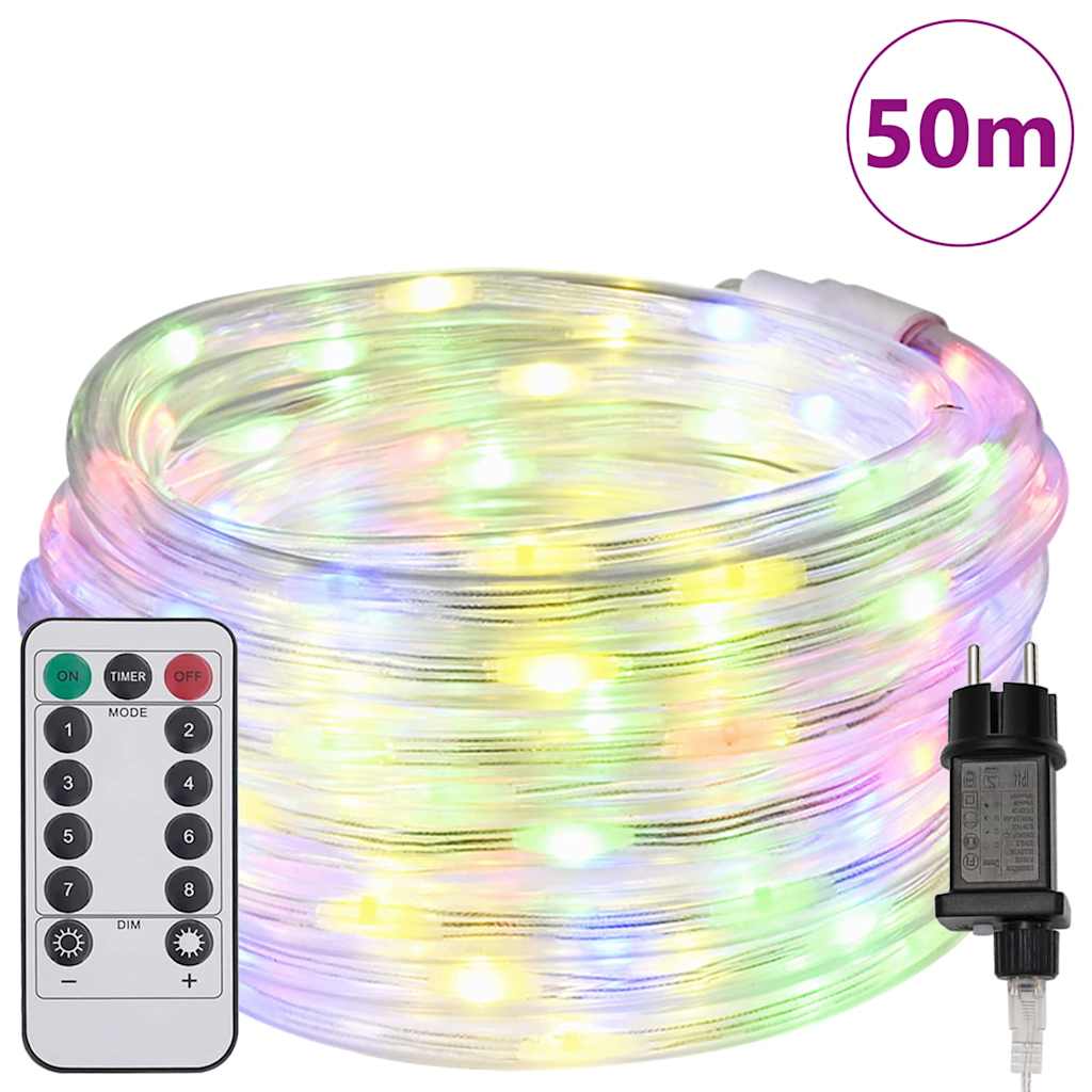 Ljuslina med 1200 LED-lampor Flerfärgsdesign 50 m PVC