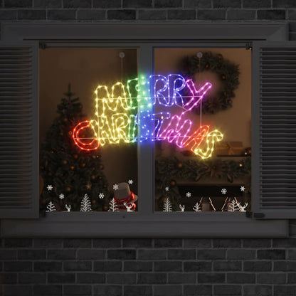 Julskylt 240 LED-lampor Flerfärgsdesign 99,5 x 54 cm PVC