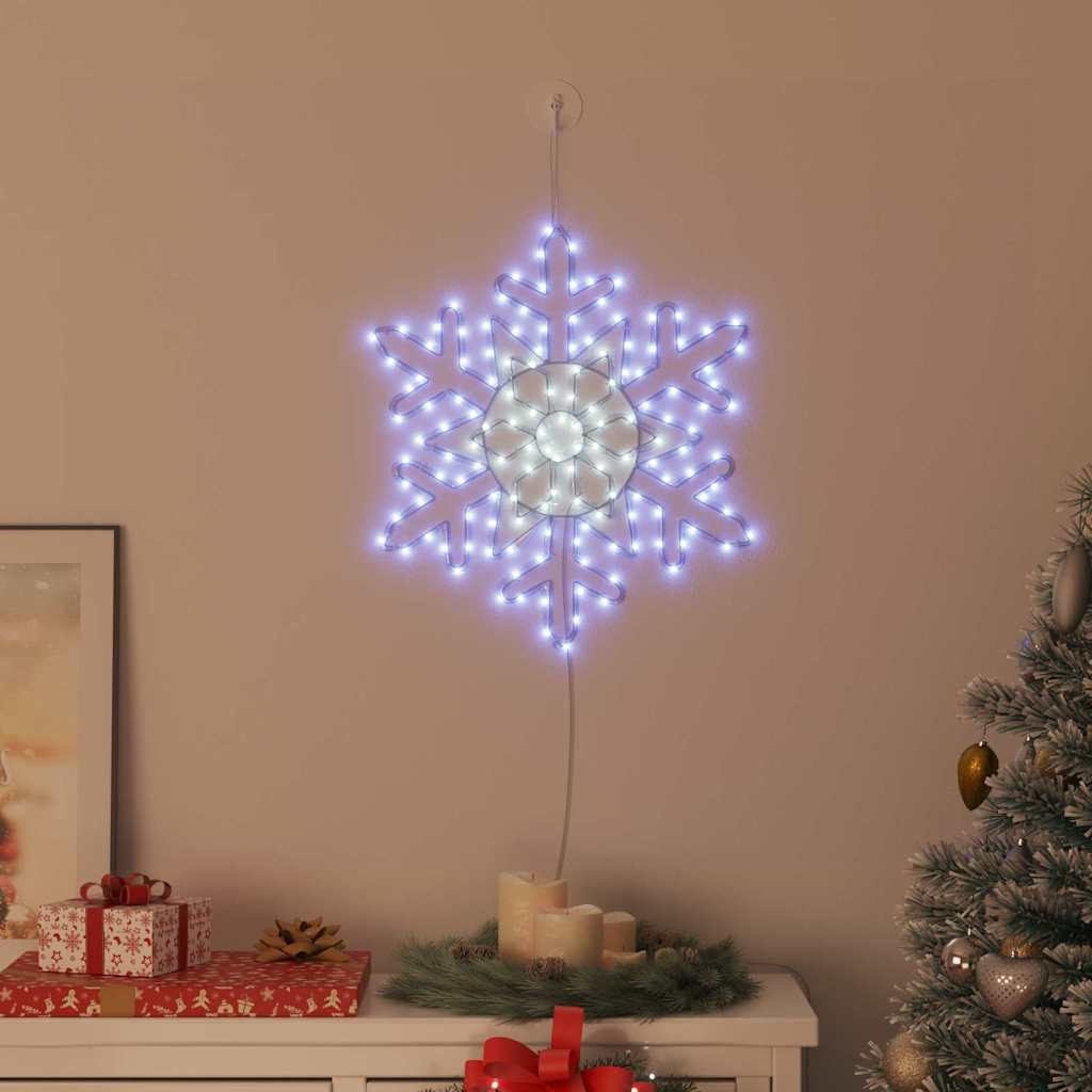 Jul Snöflinga 156 LED-lampor Blå 55,5 x 55,5 x 0,75 cm PVC