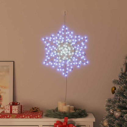 Jul Snöflinga 156 LED-lampor Blå 55,5 x 55,5 x 0,75 cm PVC