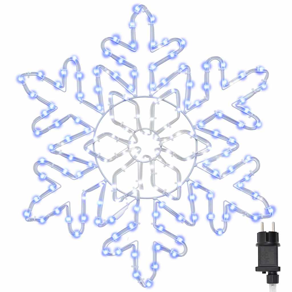 Jul Snöflinga 156 LED-lampor Blå 55,5 x 55,5 x 0,75 cm PVC