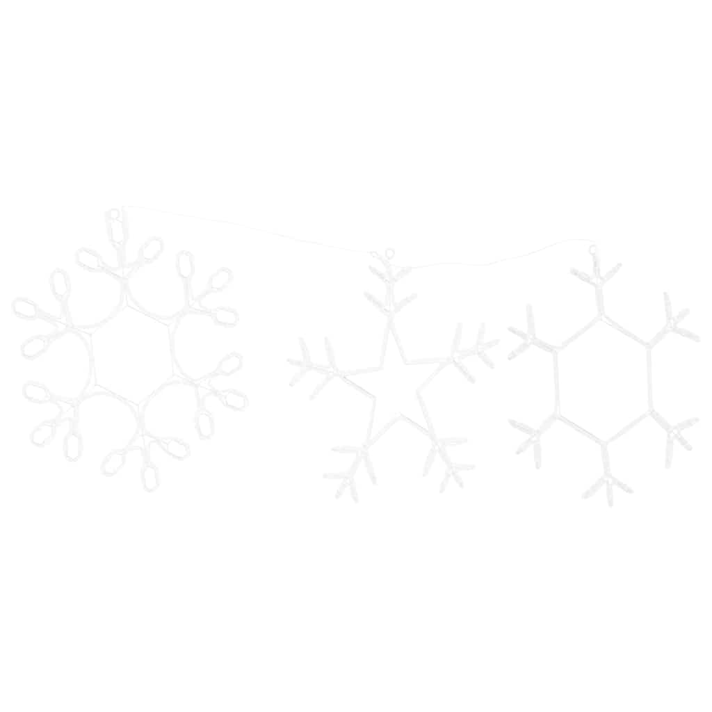 Jul Snöflinga 252 LED-lampor Varmvit 44,5 x 38 cm PVC