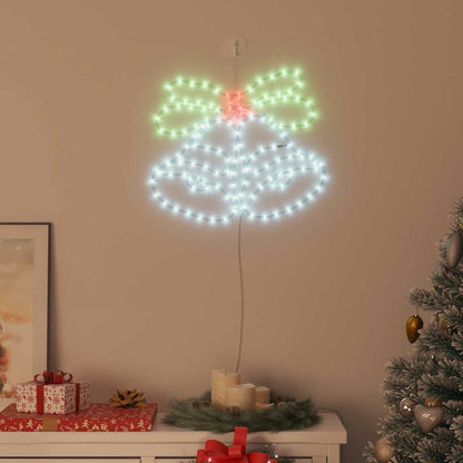 Julklinga 144 LED-lampor Flerfärgsdesign 57 x 47,5 cm PVC