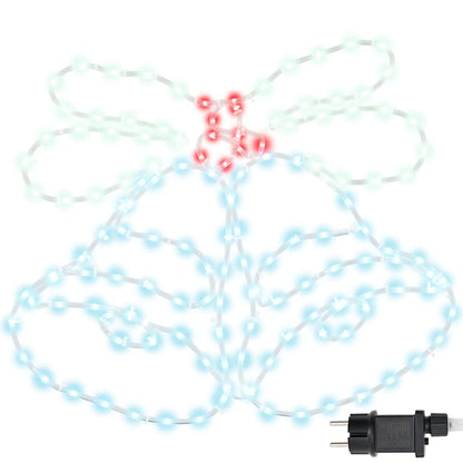 Julklinga 144 LED-lampor Flerfärgsdesign 57 x 47,5 cm PVC