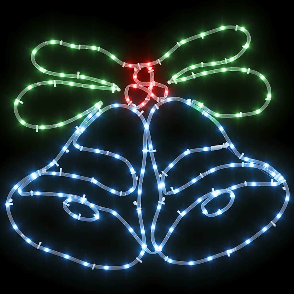 Julklinga 144 LED-lampor Flerfärgsdesign 57 x 47,5 cm PVC