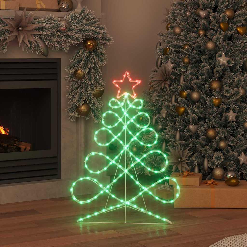 Julgran formad ljus Flerfärgsdesign 78 x 58 cm PVC