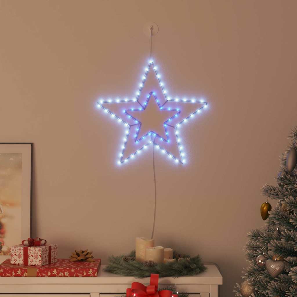 Julstjärna med 72 LED-lampor Kallvit 51.5 cm