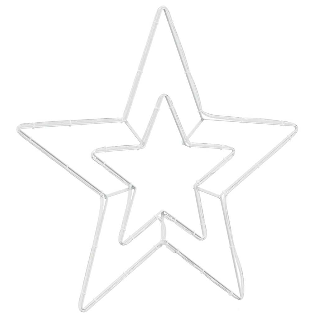 Julstjärna med 72 LED-lampor Kallvit 51.5 cm