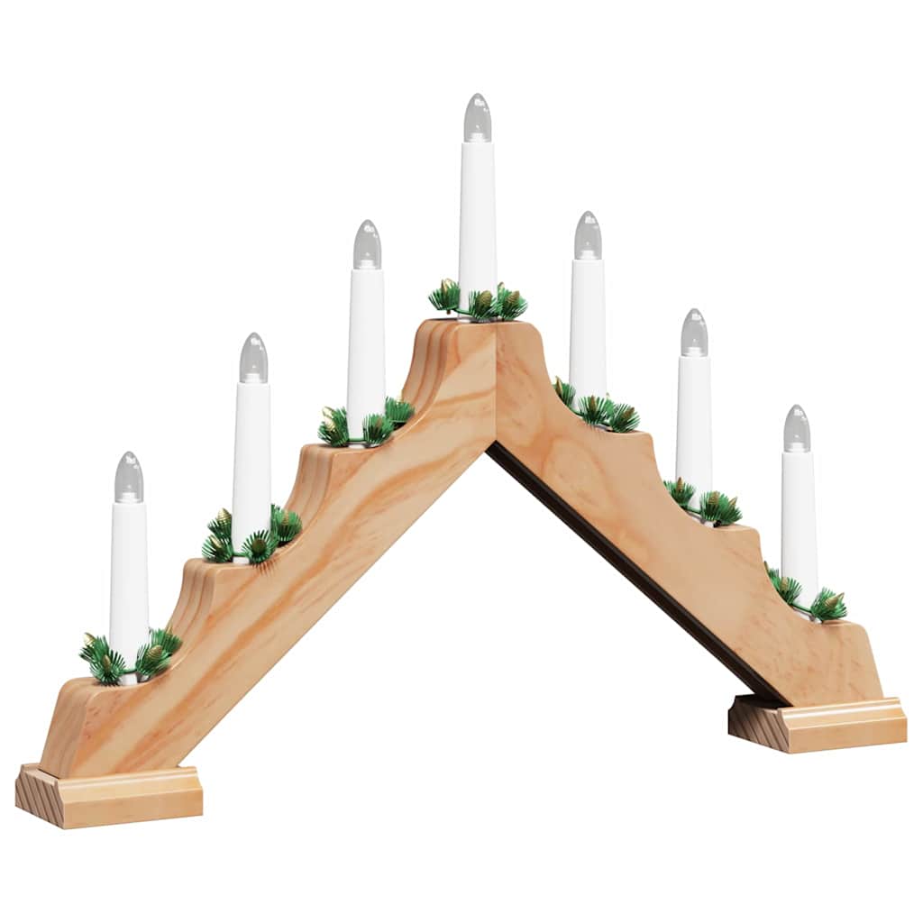 Jul ljusbrygga 7 LED-lampor Varmvit 39.5 x 5 x 29 cm