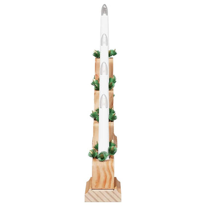 Jul ljusbrygga 7 LED-lampor Varmvit 39.5 x 5 x 29 cm
