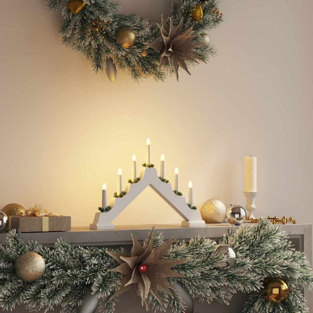Jul ljusbrygga 7 LED-lampor Varmvit 39.5 x 5 x 29 cm