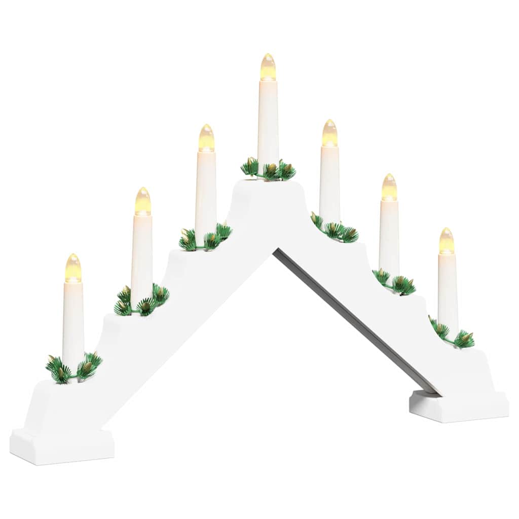 Jul ljusbrygga 7 LED-lampor Varmvit 39.5 x 5 x 29 cm