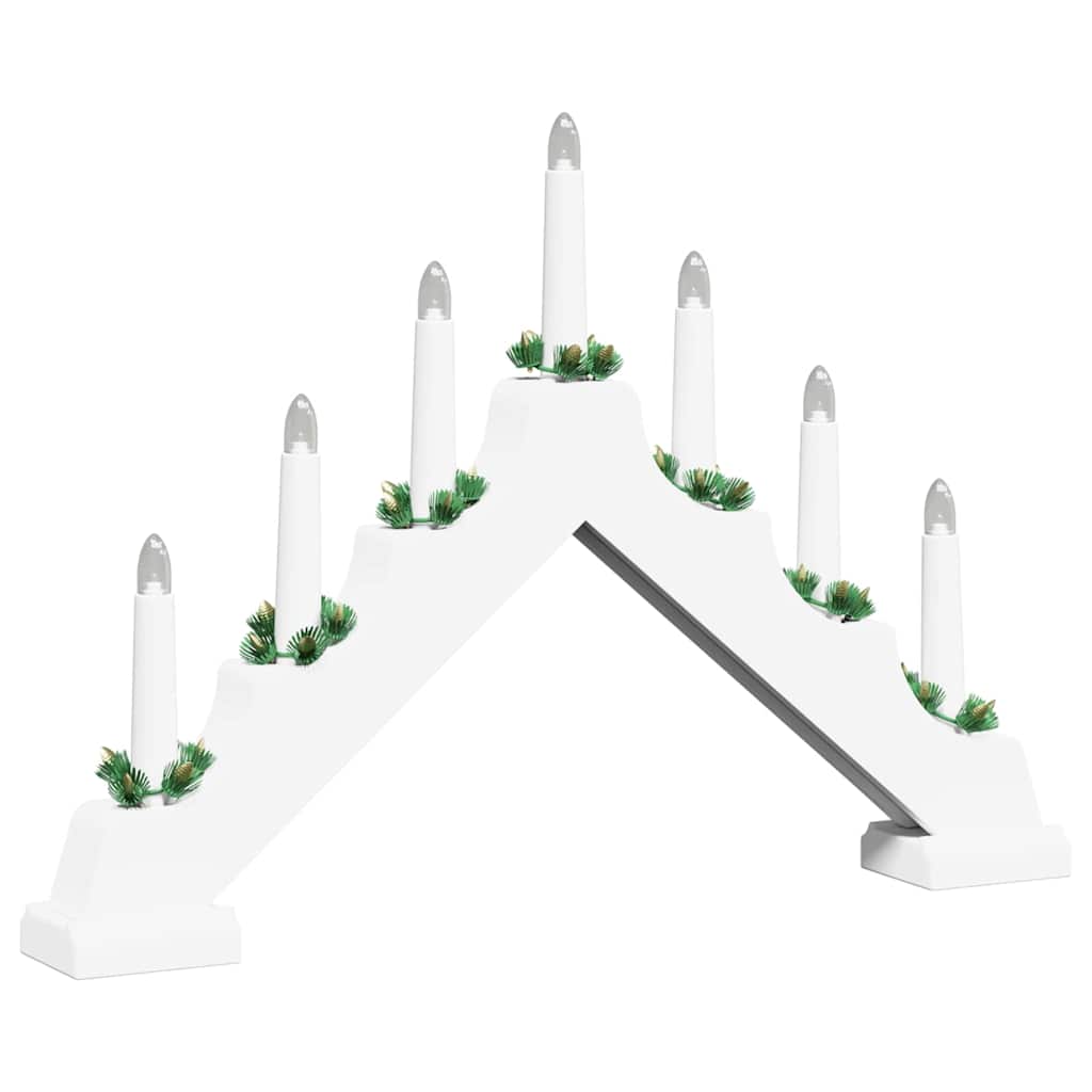 Jul ljusbrygga 7 LED-lampor Varmvit 39.5 x 5 x 29 cm