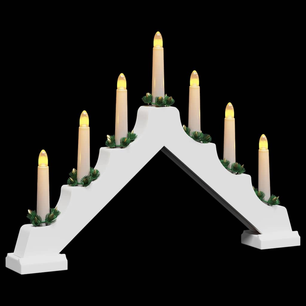 Jul ljusbrygga 7 LED-lampor Varmvit 39.5 x 5 x 29 cm
