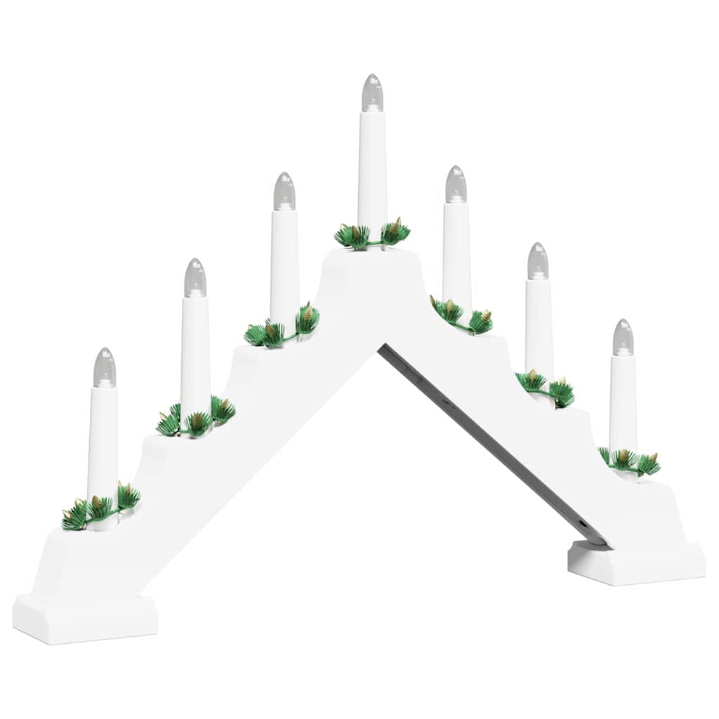 Jul ljusbrygga 7 LED-lampor Varmvit 39.5 x 5 x 29 cm