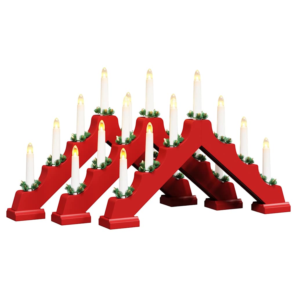 Jul ljusbrygga 3 st 7 LED-lampor Varmvit 39.5 x 5 x 29 cm