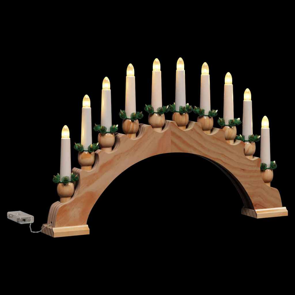 Julbåge med 10 LED-ljus LED-lampor Varmvit 47 x 5 x 29 cm