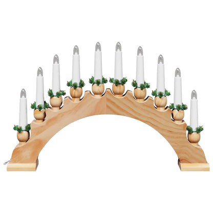 Julbåge med 10 LED-ljus LED-lampor Varmvit 47 x 5 x 29 cm