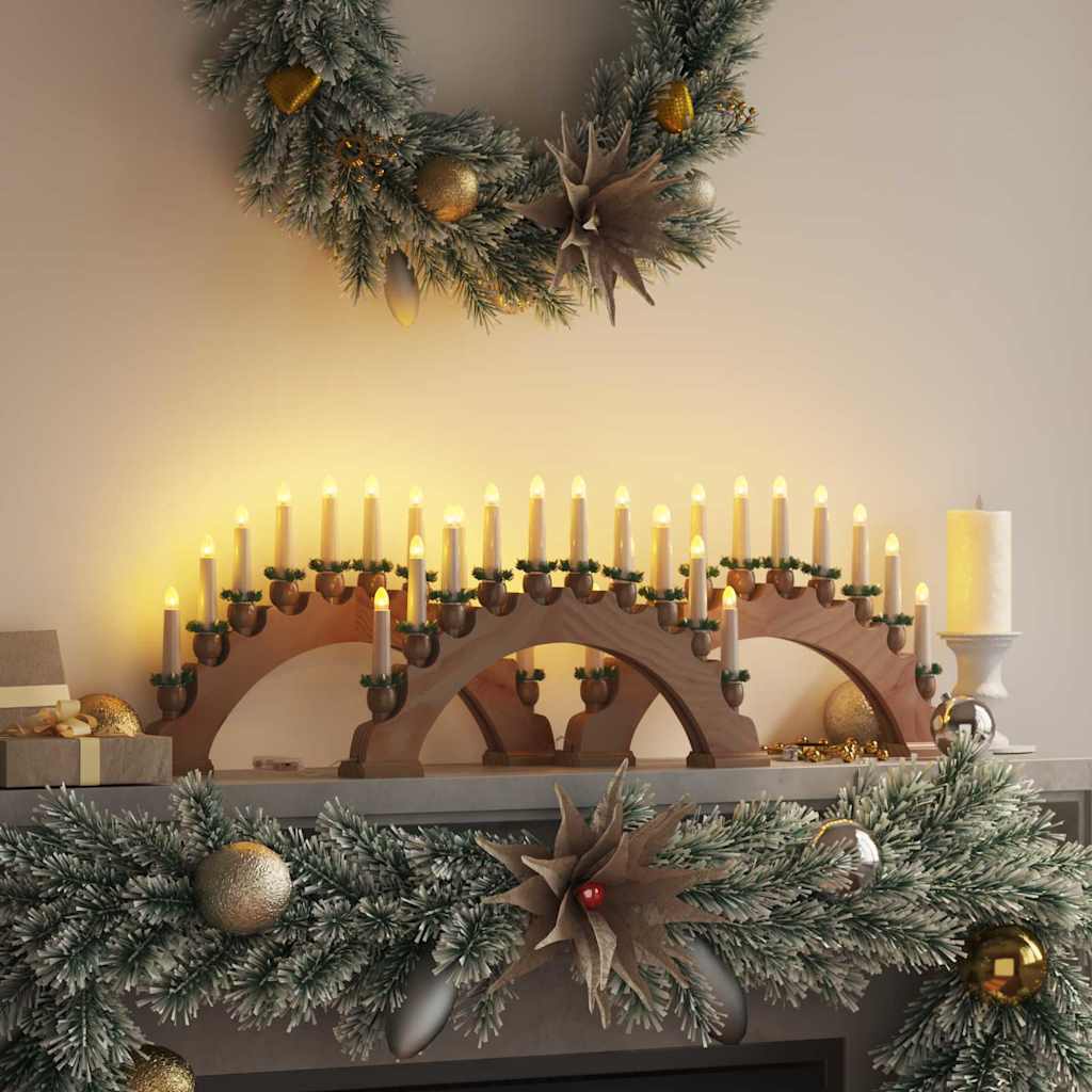 Julbåge med 10 LED-ljus 3 st LED-lampor Varmvit 47 x 5 x 29 cm